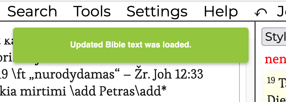 Updated
        Bible text was loaded.