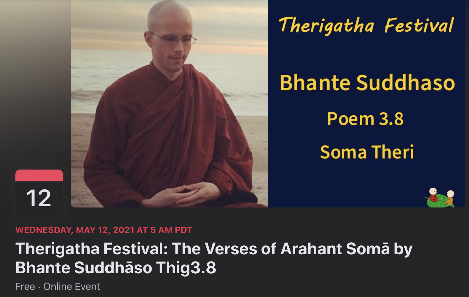 Therigatha Festival_Bhante Suddhaso_Live May 12th.png