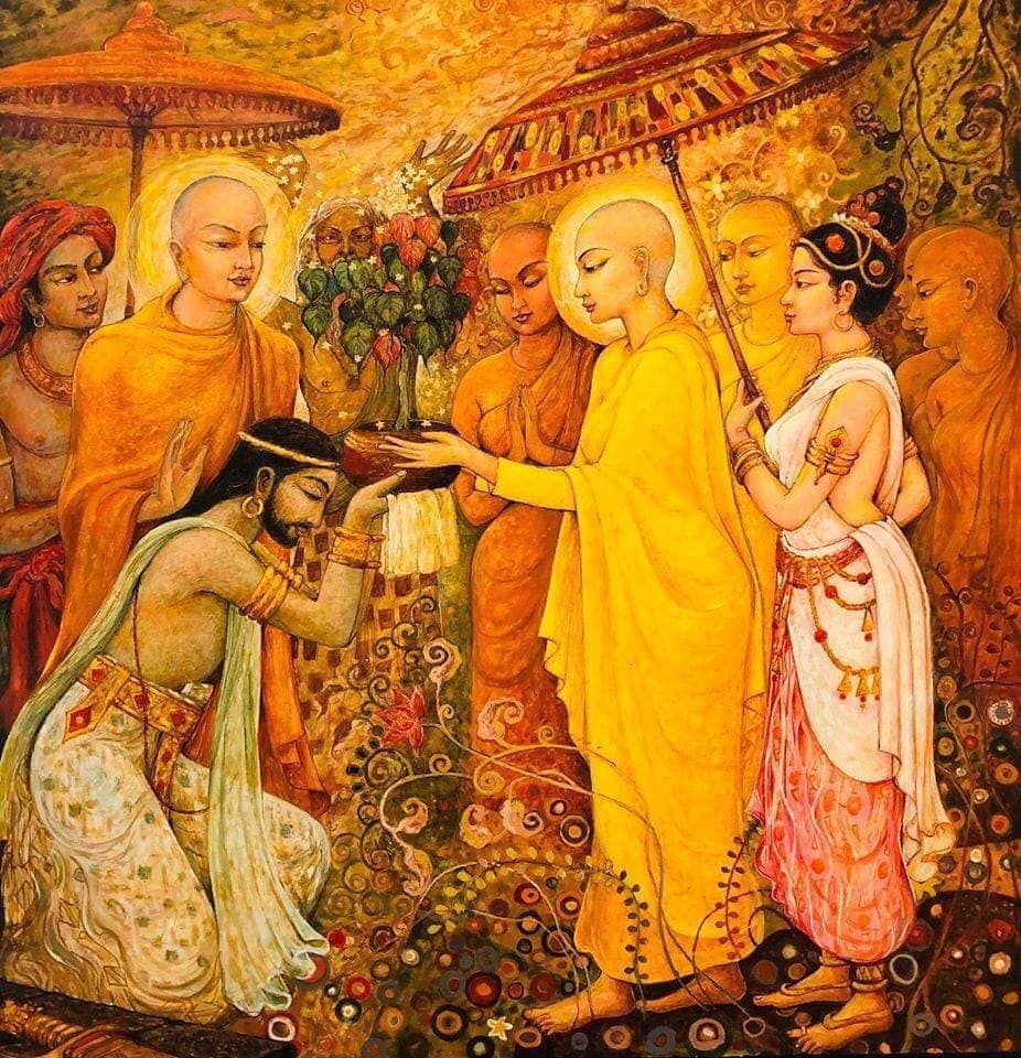 Sanghamitta Theri and Bhikkhunis with Bodhi Sapling.jpg