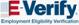 E-Verify - Employment Eligibility Verification banner with E-Verify logo.