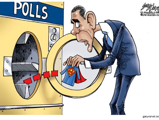 Le costume d'Obama-Superman rétrécit dans les sondages (Polls)