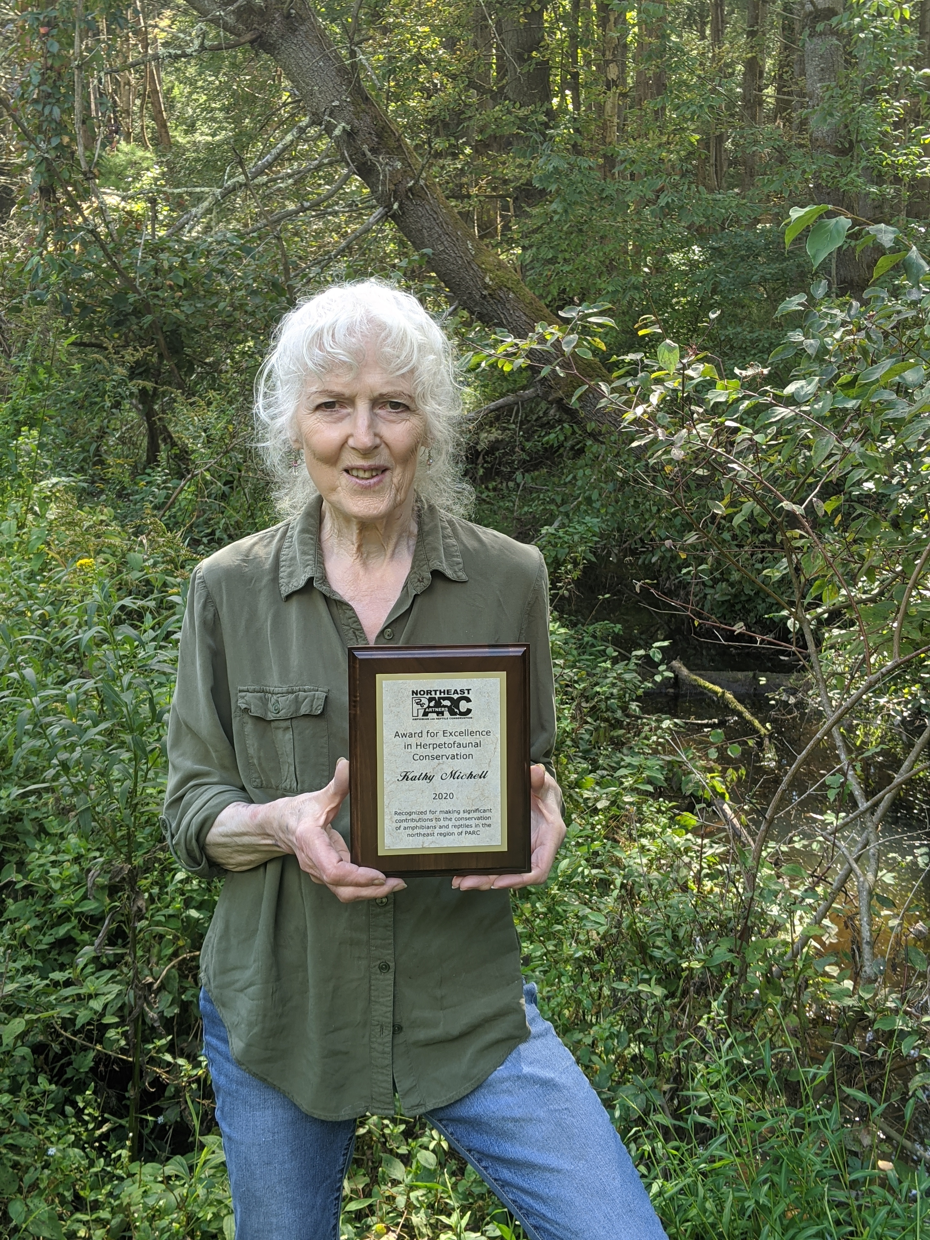 Kathy Michell with award at wood turtle stream 1.jpg